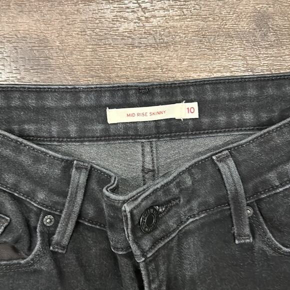 Levi's Women's Classic Mid-Rise Black Skinny Jeans Jeans Size 10 - Picture 6 of 7